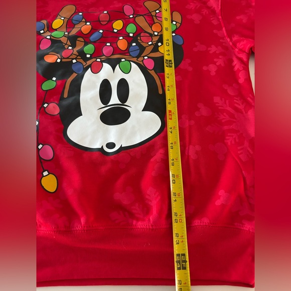 Disney Holiday Mickey Mouse Women's Juniors Size Small Graphic Fleece Sweatshirt - Picture 5 of 11
